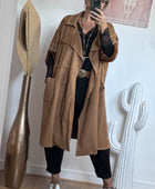 Manteau Arizona suédine camel