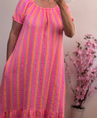 Robe gaz de coton Elsa rose