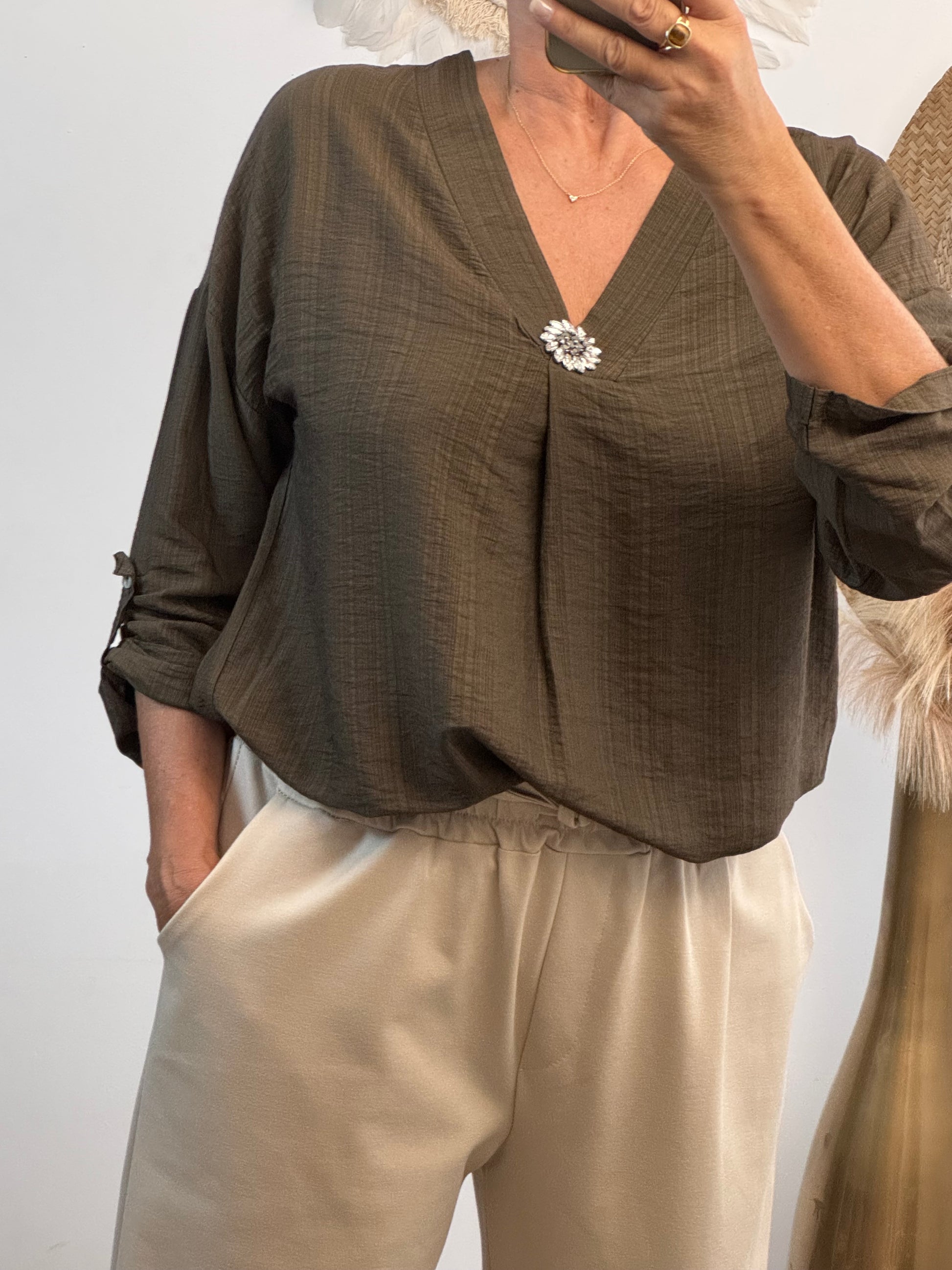 Blouse Léa marron