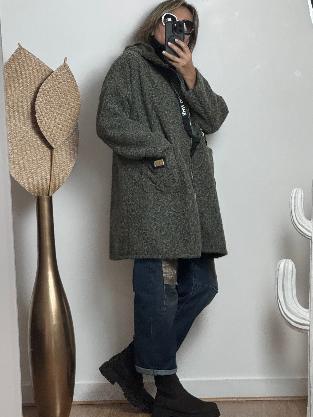 Manteau moumoute kaki