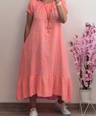 Robe gaz de coton Elsa orange