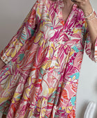 Robe floral rose