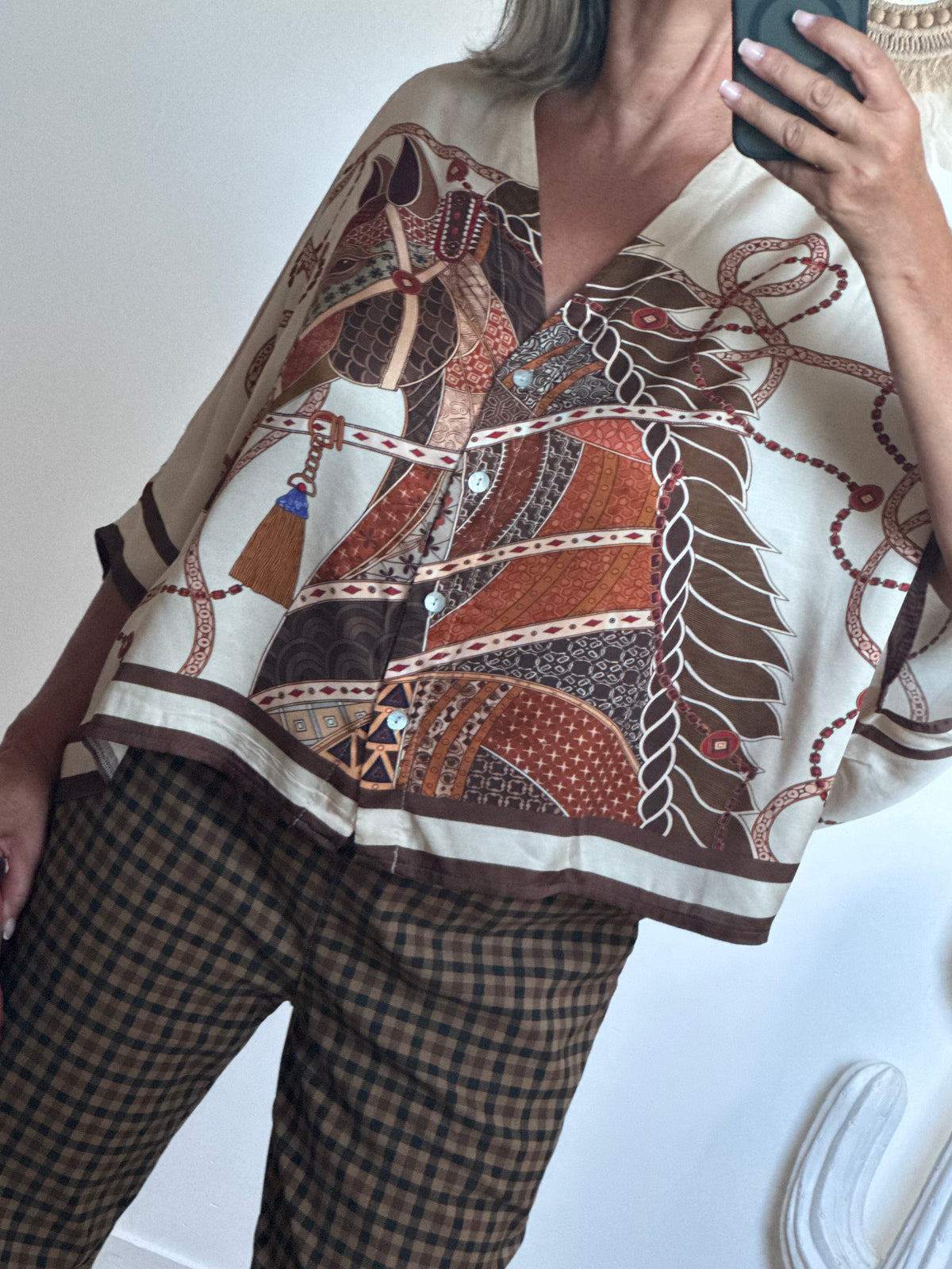Blouse horse beige