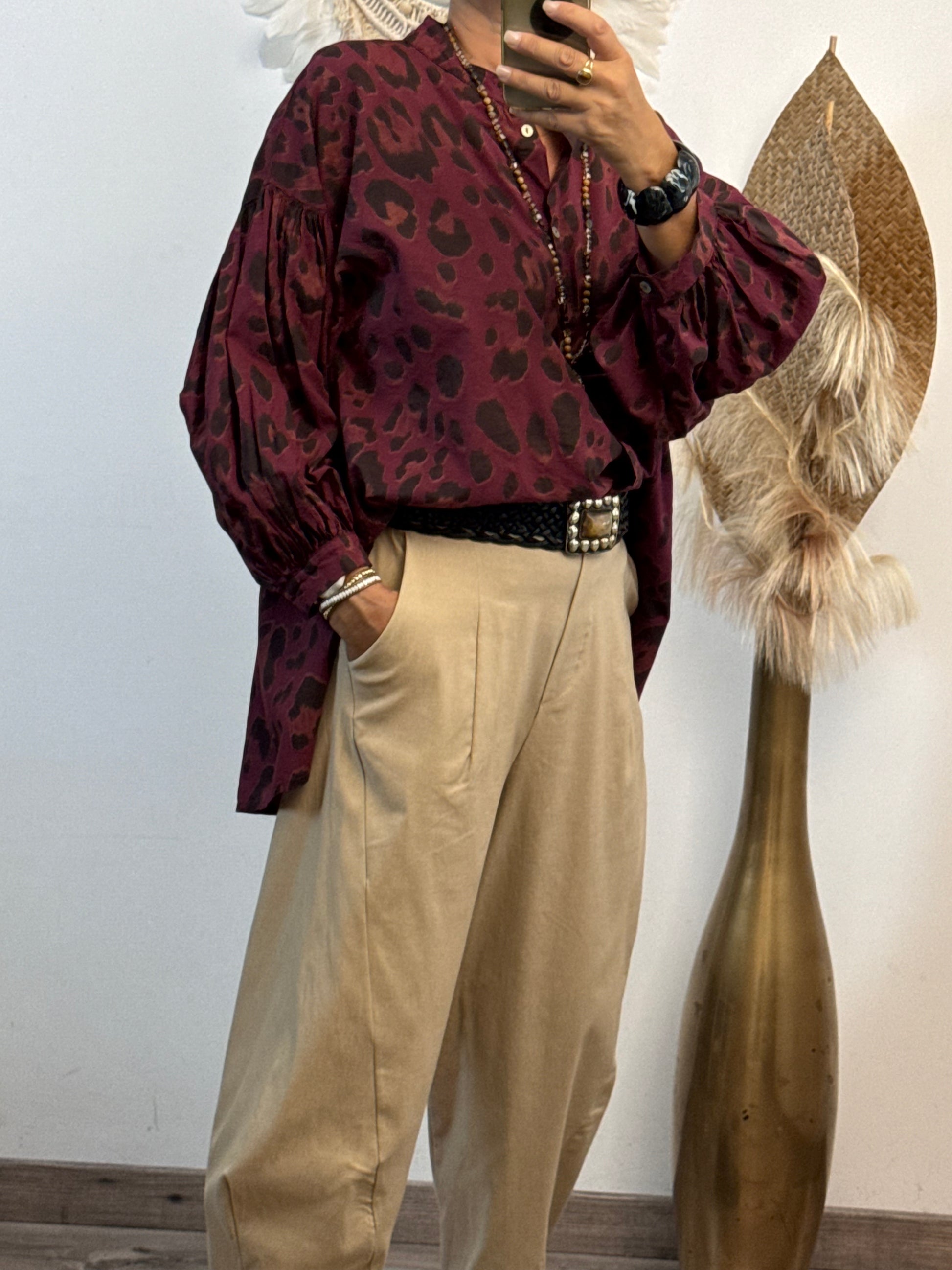 Blouse Rosalie lie de vin