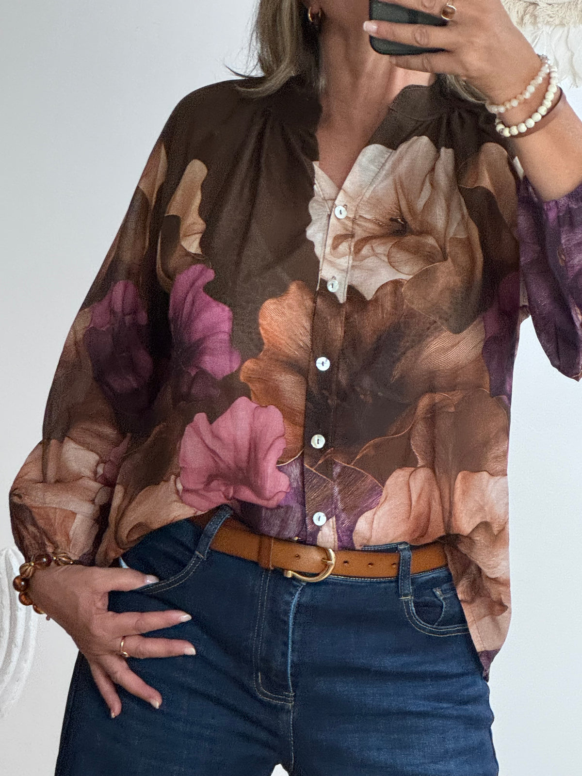 Blouse Lola marron