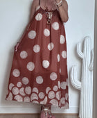 Robe à pois fond terracotta