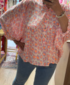 Blouse Léo Lila et corail
