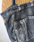 Sac jeans usé noir