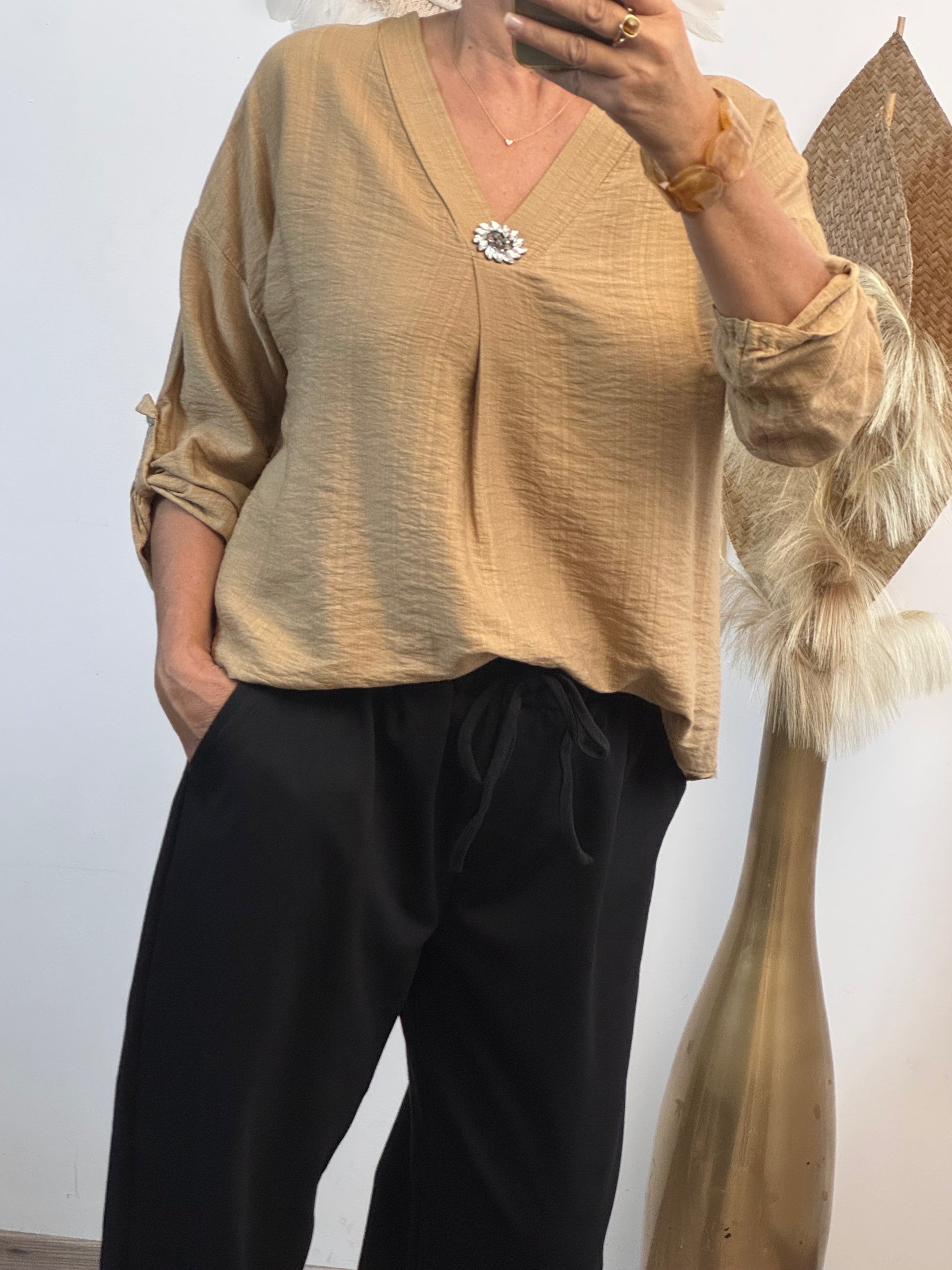 Blouse Léa camel