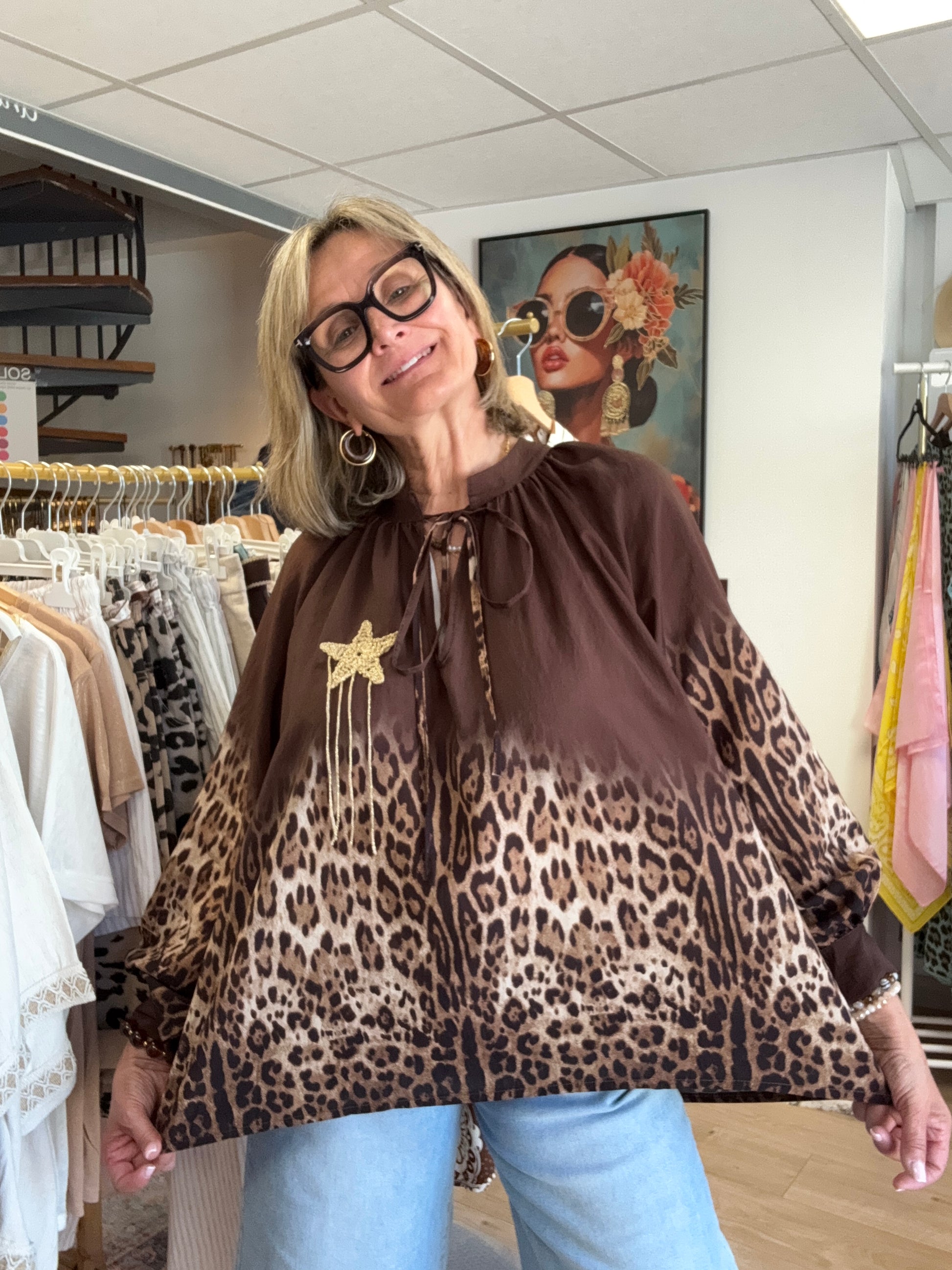 Blouse étoile dorée
