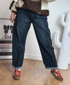 Jean ballon bleu denim