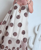 Robe à pois fond crème