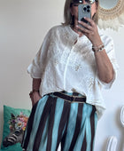 Short rayé marron/vert TU 42/48