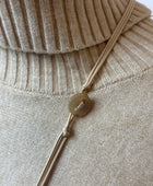 Collier Long maillons Résine Bohème Chic beige