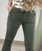 Pantalon Flare velours kaki