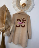 Manteau velours yoga beige