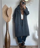 Manteau moumoute bleu