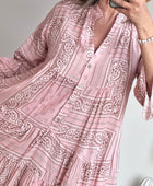 Robe Léa bandana rose