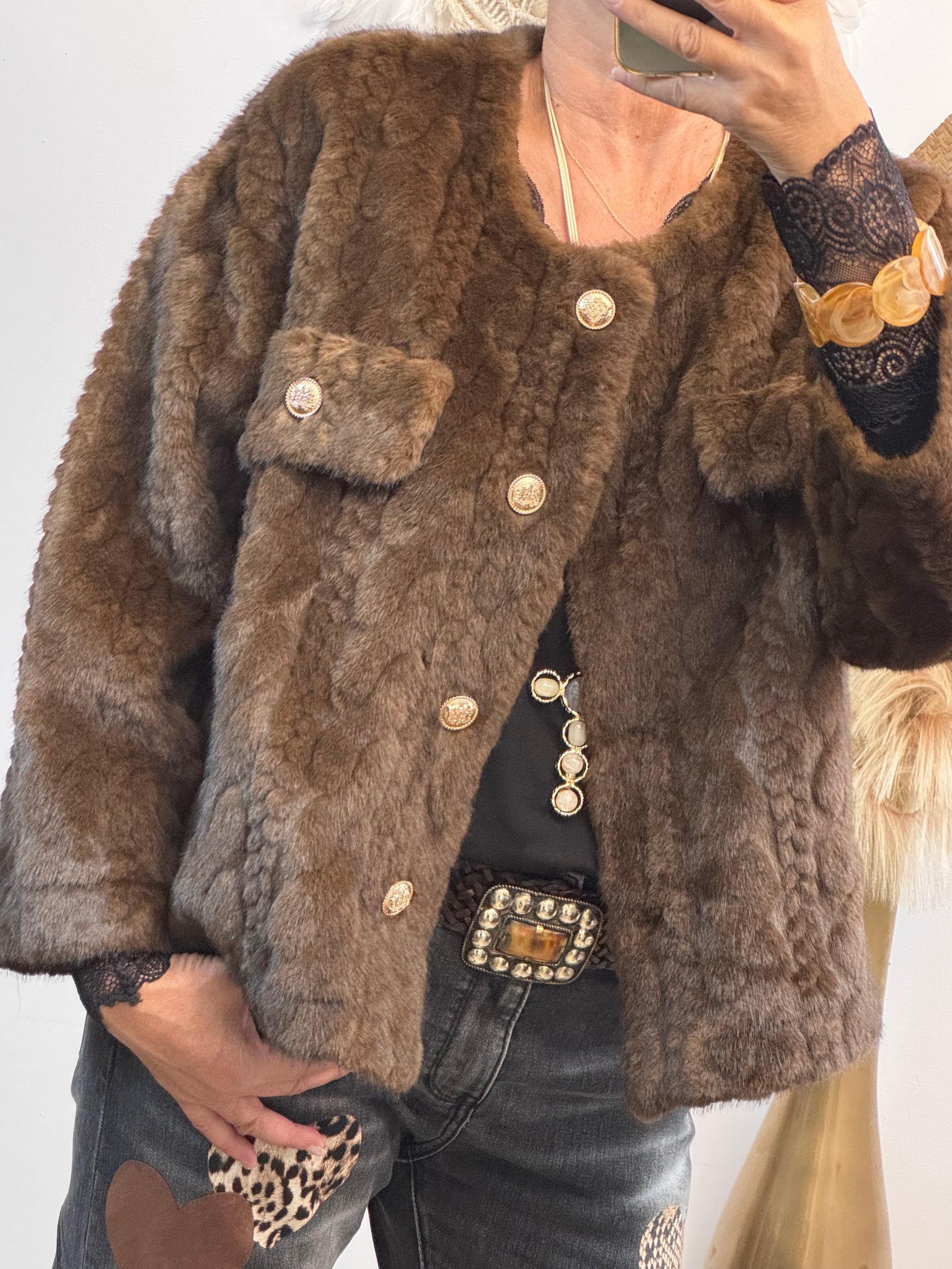 Veste fausse fourrure Coline