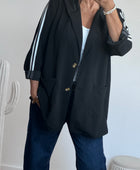 Veste casuel noir jolie forme