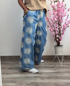 Pantalon Flora bleu