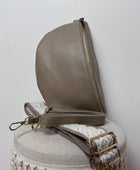 Sac banane cuir beige  + 2 sangles