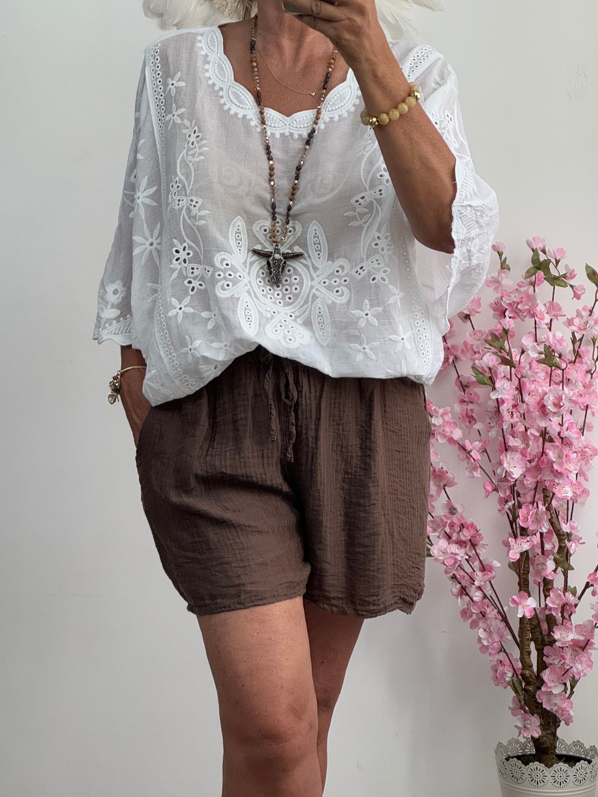 Short fluide Alphonse marron