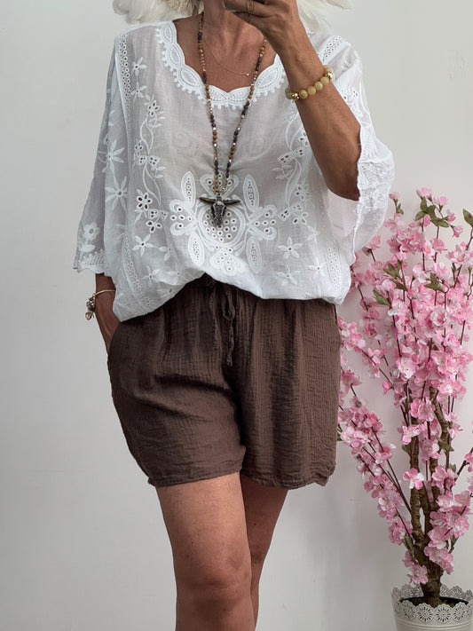 Short fluide Alphonse marron