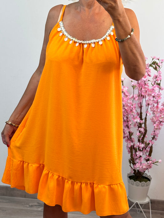 Robe à bretelle orange
