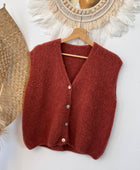 Gilet brique en alpaga
