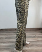 Jeans wide leg leopard