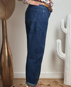 Jean barrel bleu denim