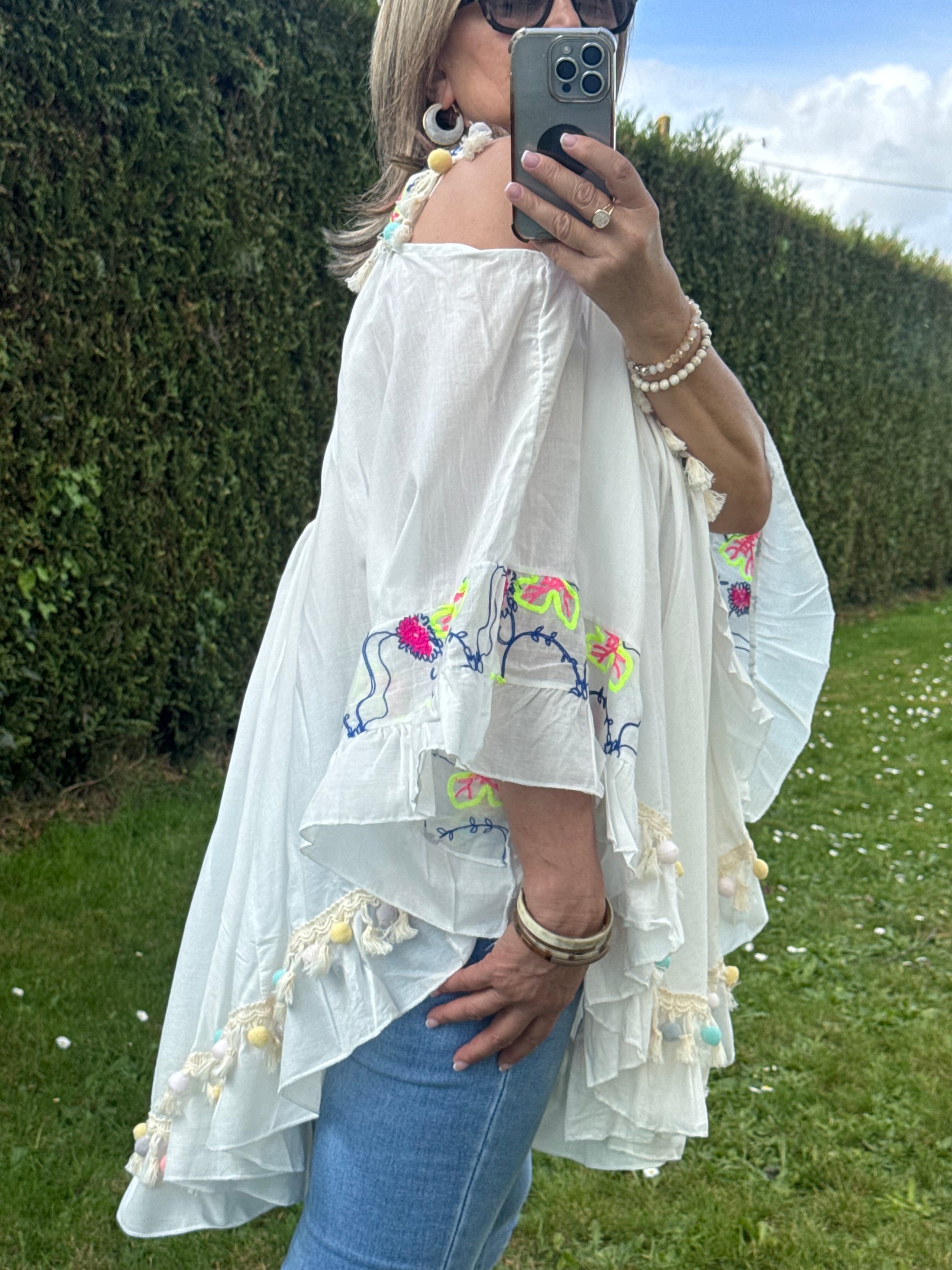 Blouse bohème blanche