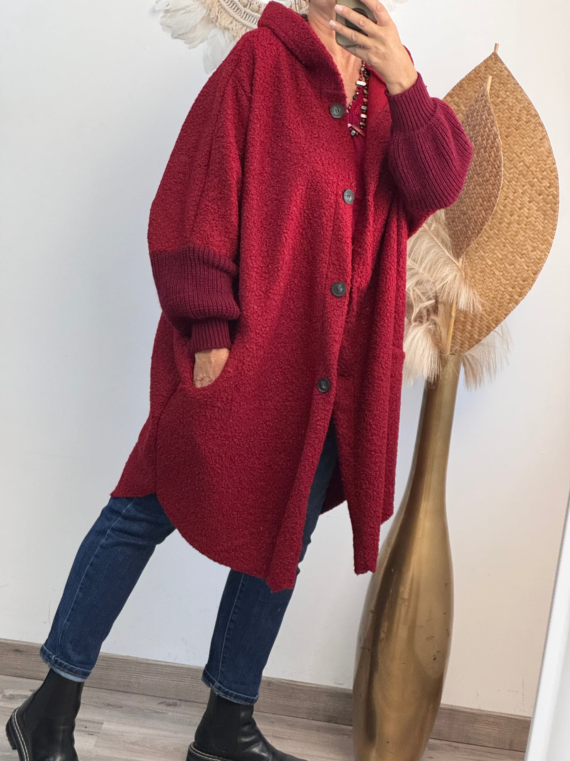 Manteau Marceau bordeaux
