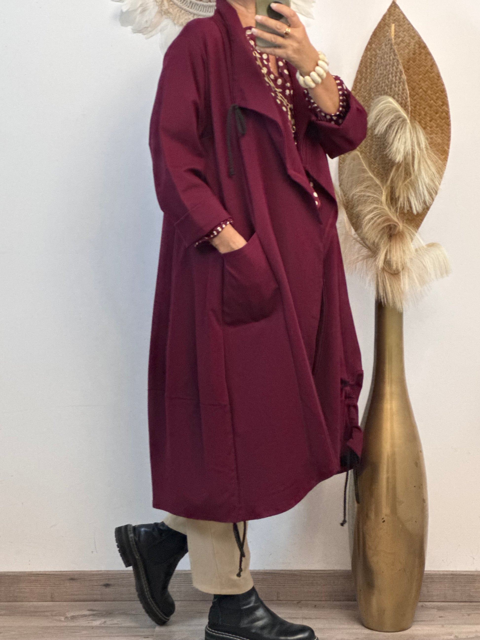 Manteau Arthur lie de vin