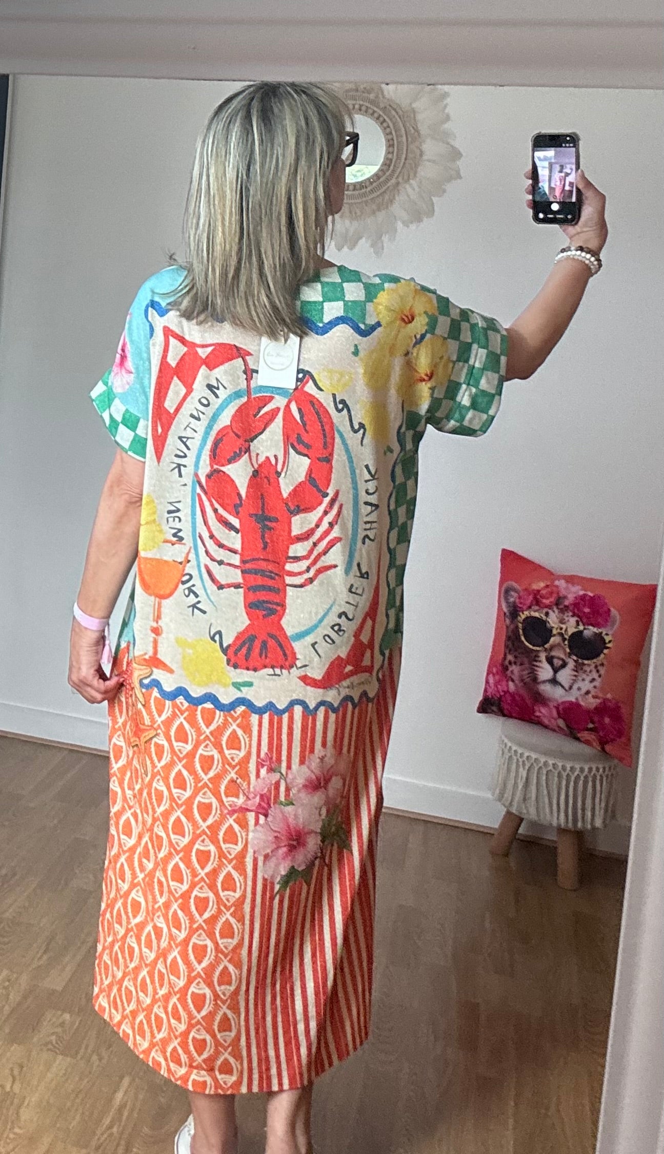 Robe lurex multicolore