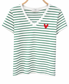 Teeshirt rayures vertes femme ❤️