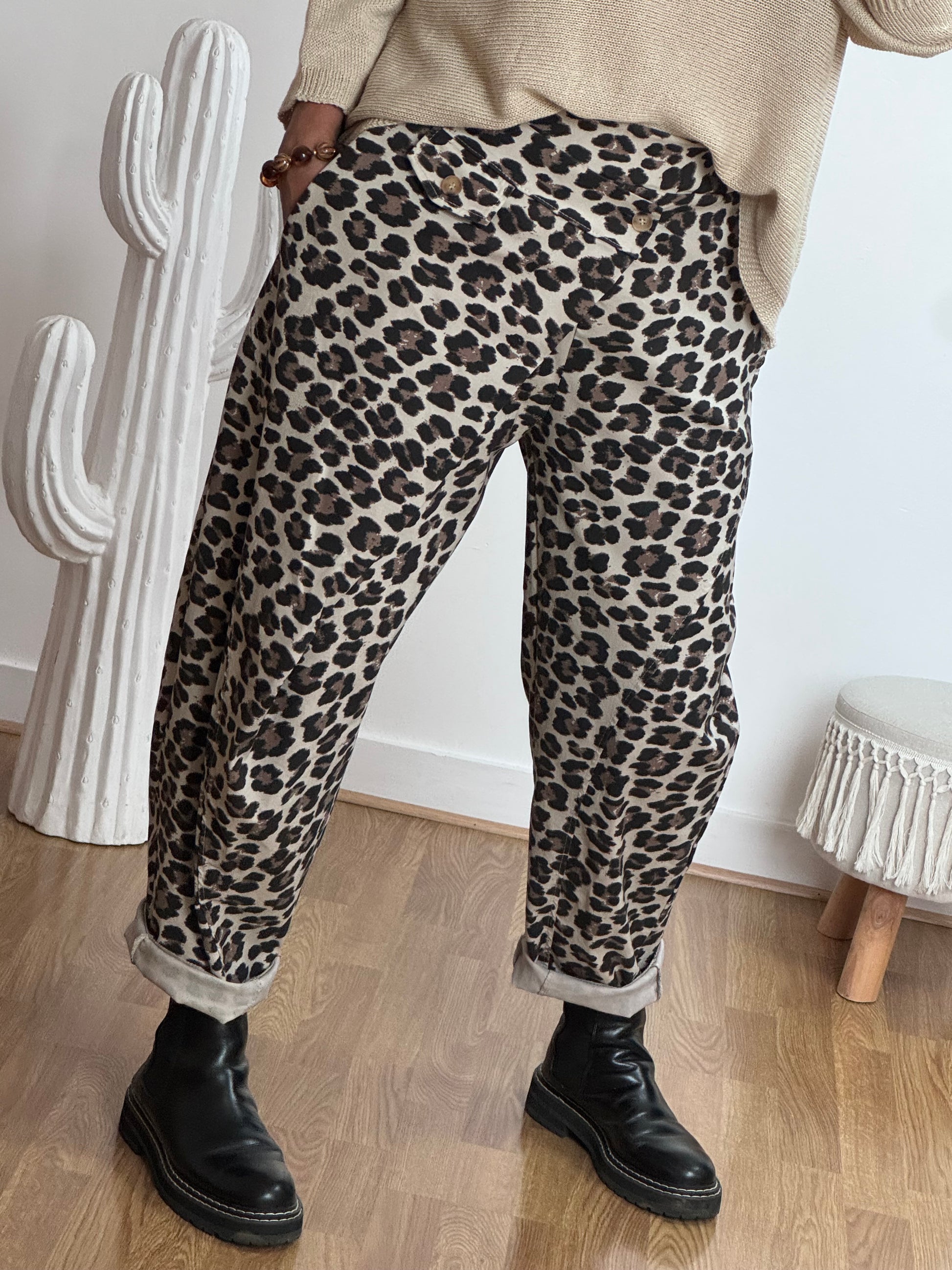 Pantalon Léo beige