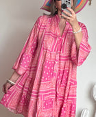 Robe Léa bandana fuchsia