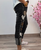 Jeans noir cœur 🤎 taillé
