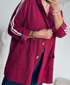 Veste casuel bordeaux jolie forme