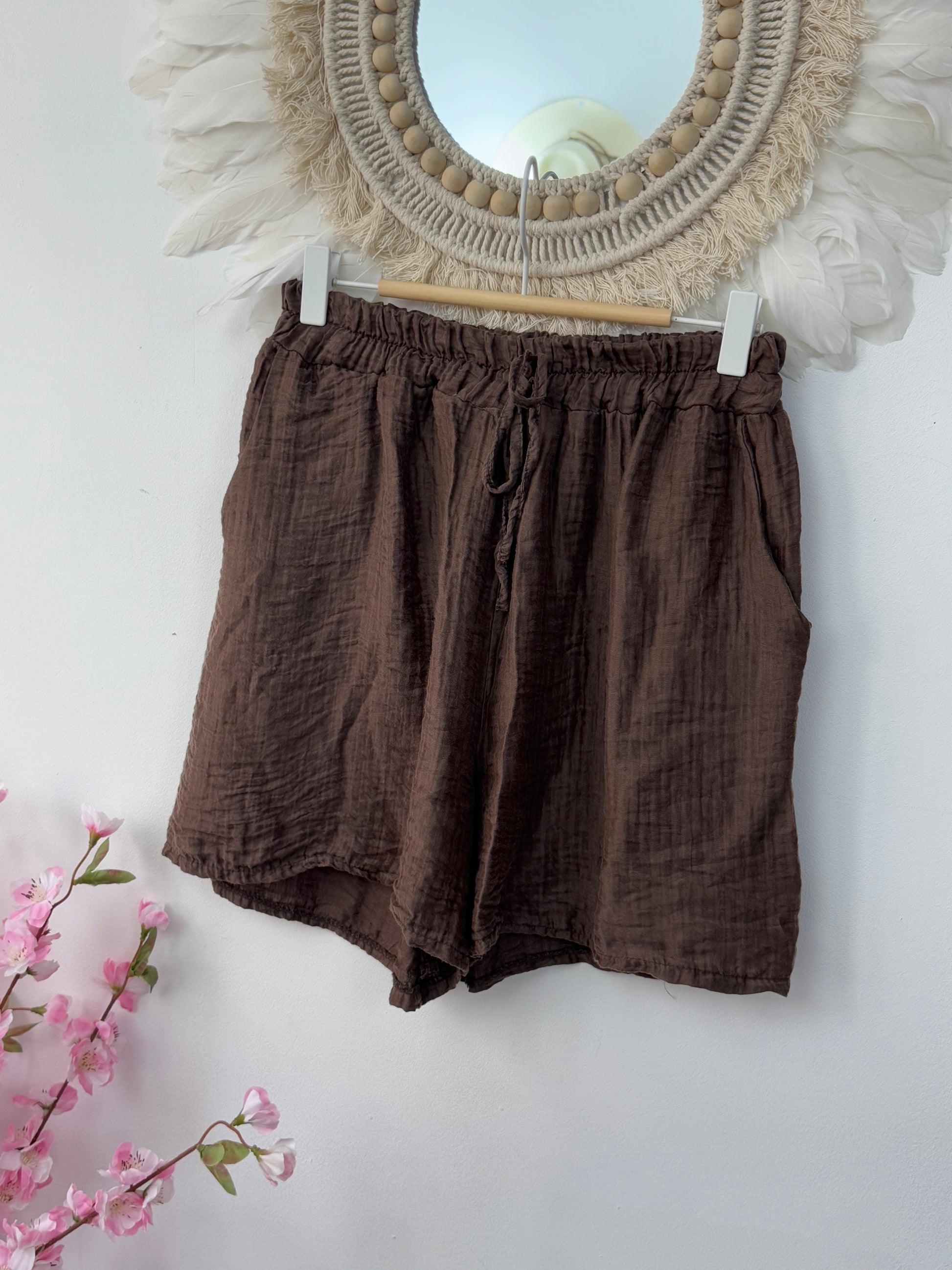 Short fluide Alphonse marron