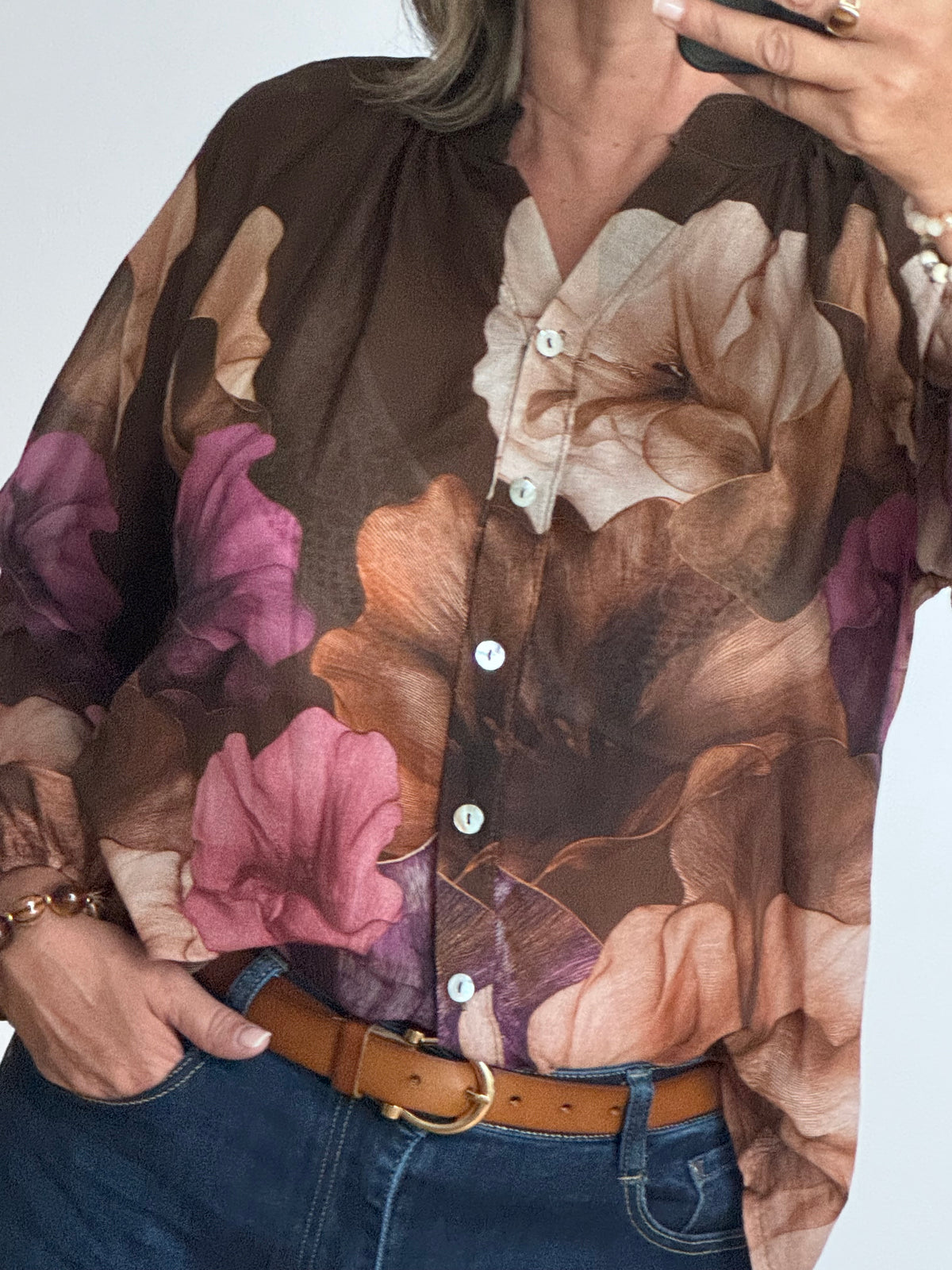 Blouse Lola marron