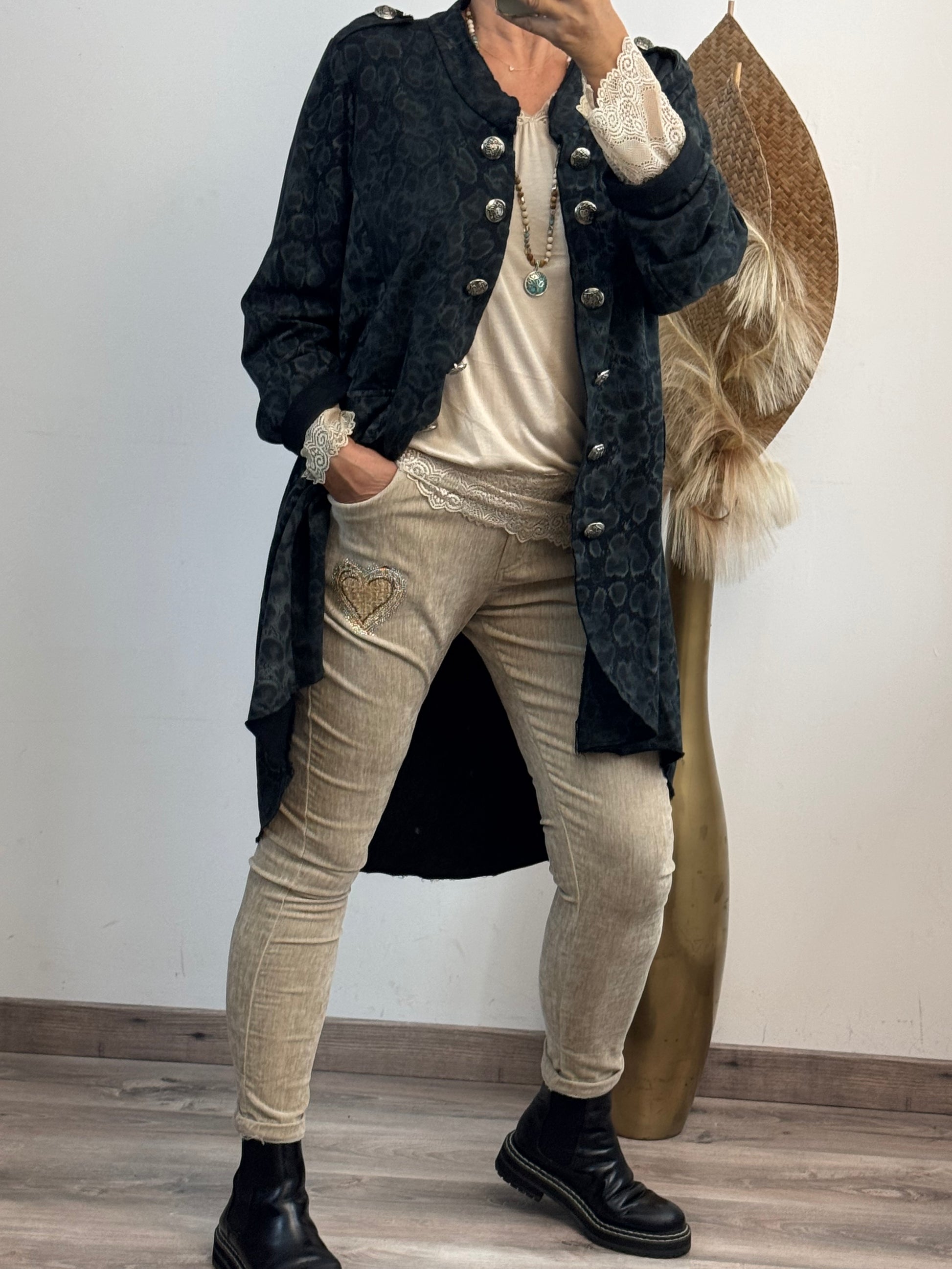 Veste napolitaine Léo noire