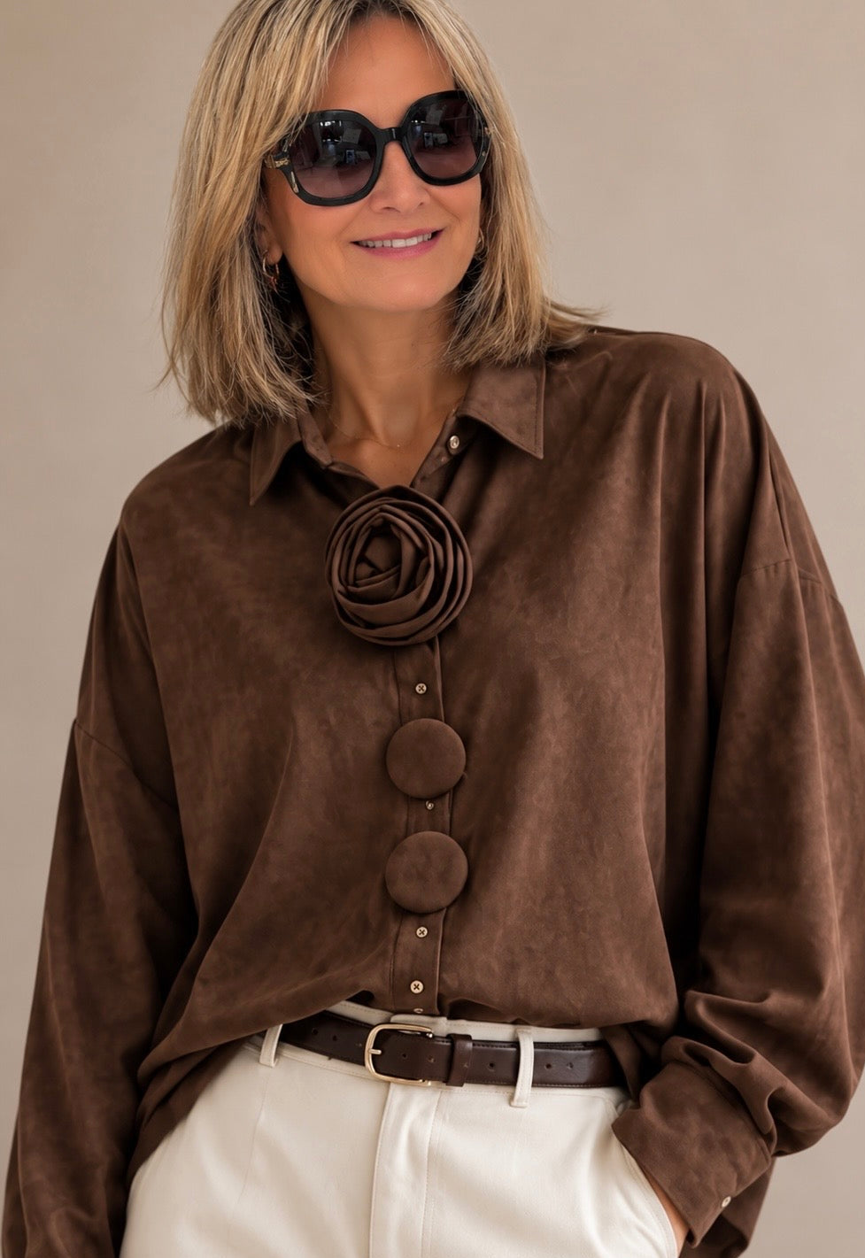Chemise ou veste Louiza camel