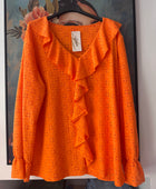 Blouse broderie anglaise orange