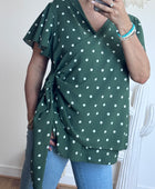 Blouse pois kaki TU 44/50