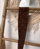 Ceinture cuir daim noir ou marron