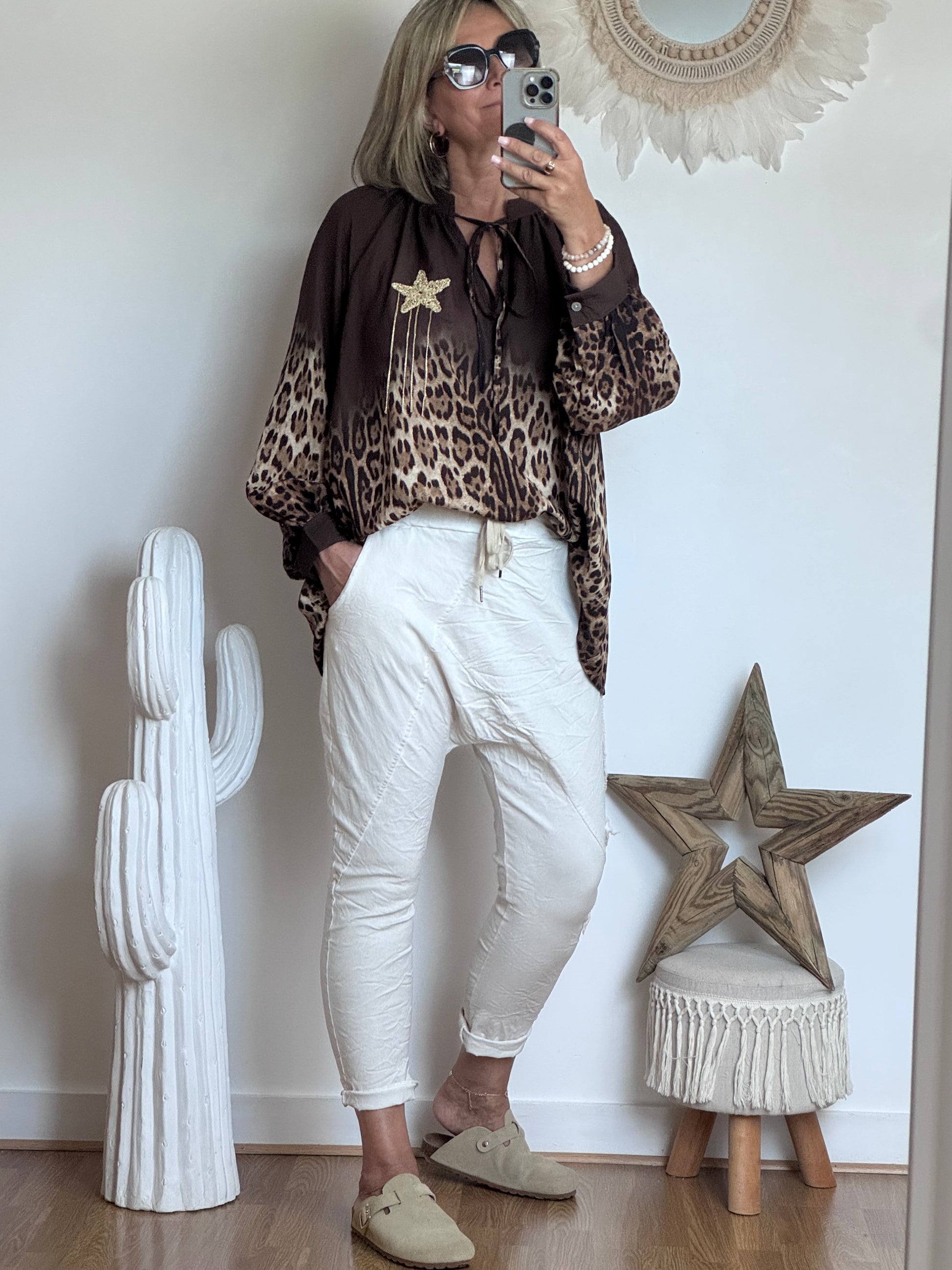 Pantalon saroual beige OK!