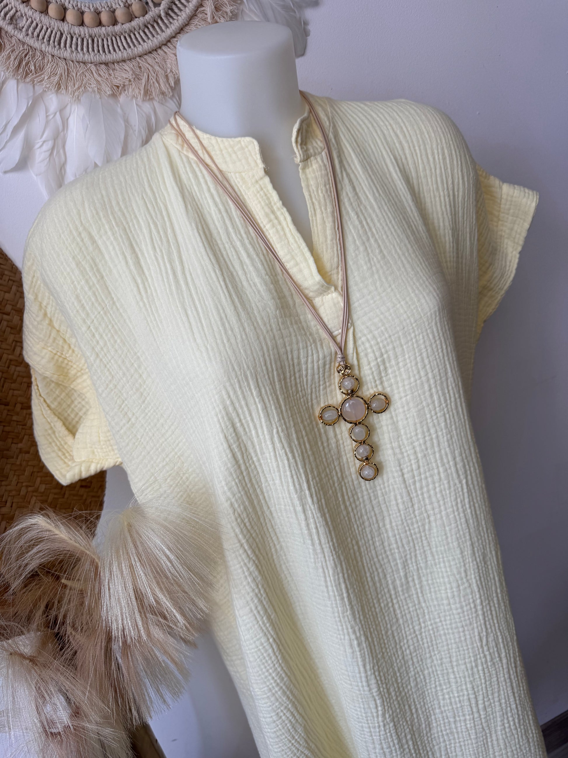 Robe Salomé jaune pâle